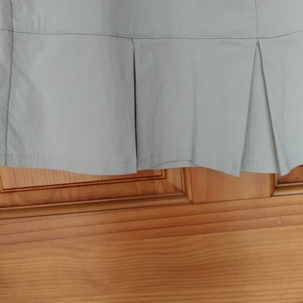 Stretch Western Pleated Silver Accent Gray Skirt - Picture 7 of 12